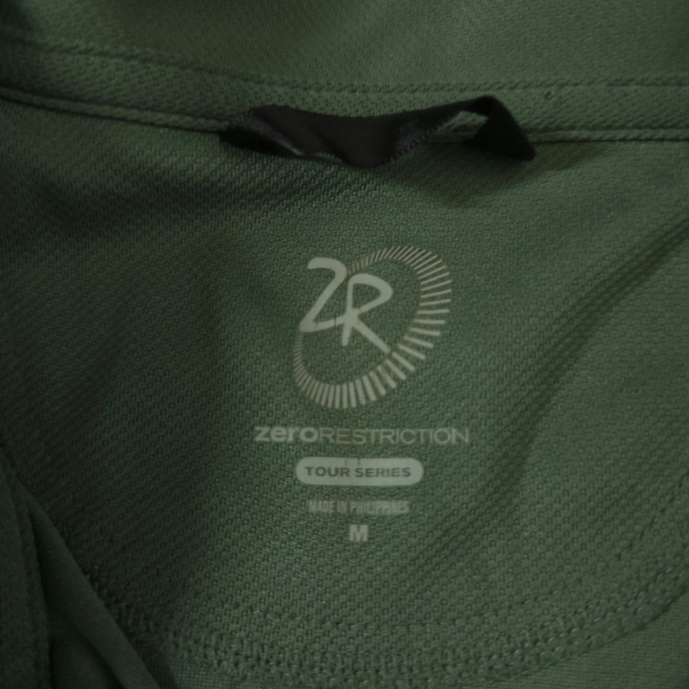 Zero Restriction Tour Series Golf Polo Shirt Mens Medium Green Solid Performance - Picture 6 of 9